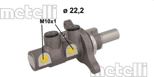 Hovedbremsesylinder METELLI 05 1151 Hovedbremsesylinder METELLI 05 1151