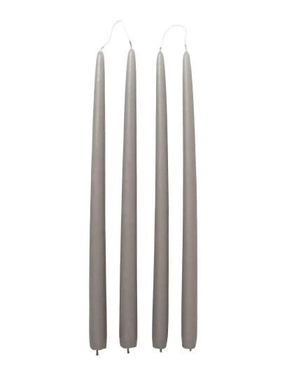 Broste Copenhagen Smooth Taper Candle Grey H:38CM