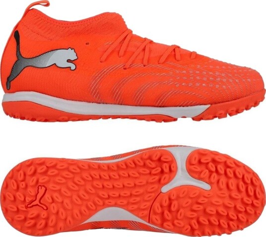 PUMA Future 9 Match Mid + TT Unleashed rød/PUMA White/PUMA Svart/PUMA Sølv Barn Turf (TF) størrelse 37