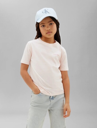 Calvin Klein Small Chest Inst.logo Ss T Shirt Pink 164 Calvin Klein Small Chest Inst.logo Ss T Shirt Pink 164
