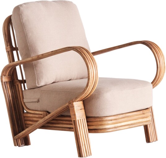 Dusty Deco Dusty Deco Dd Bamboo Lounge Chair Lenestoler Edin & Lina Kjellvertz Beige,Tre Farget Naturlig Materiale/tre