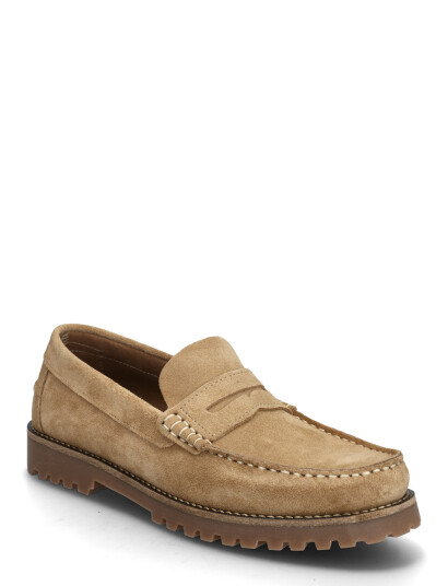 Bianco Biagreg Penny Loafer Suede Beige 40
