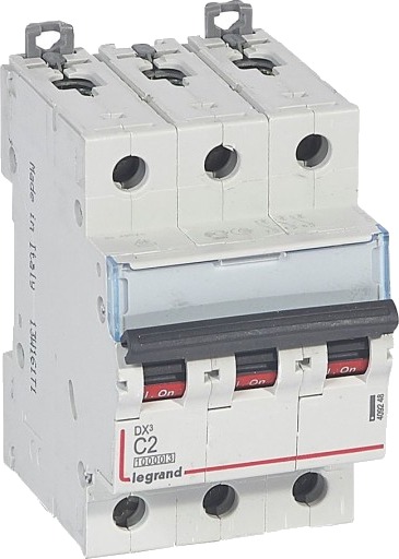 Legrand DX3 MCB automatsikring C2 3P 3M 10/16kA