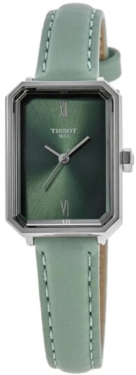 Tissot Dameklokke T160.110.16.093.00 SRV Grønn/Lær 30x21.8 mm