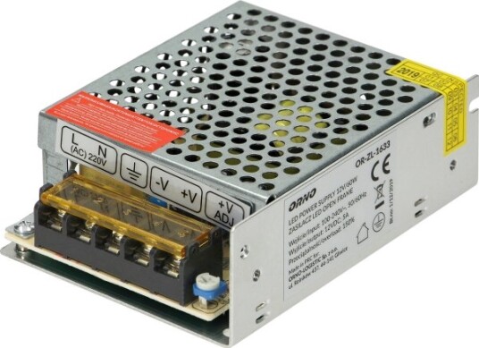 Orno Strømforsyning Åpen Ramme 12Vdc 60W, Ip20 Orno Strømforsyning Åpen Ramme 12Vdc 60W, Ip20