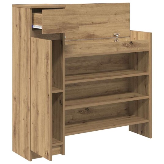 Skoskap Artisan Oak 100.5x28x100 cm Massivt tre