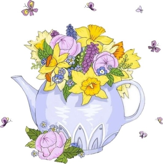 Clear Creation Swarovski Pass Square Tekanne Med Blomster Cl2706