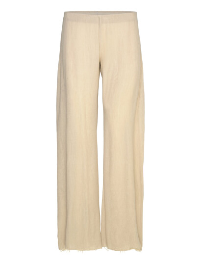 Weekday Crinkled Low-Rise Wide-Leg Trousers - Beige - L Weekday Crinkled Low-Rise Wide-Leg Trousers - Beige - L