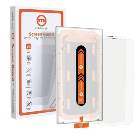 Mobile Origin Skjermbeskytter for iPhone 12 / 12 Pro - 2 Pack - Gjennomsiktig - Case Friendly