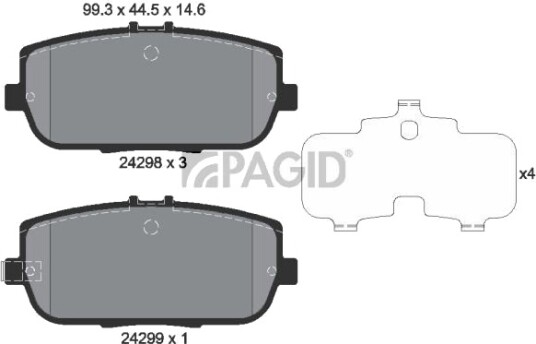 PAGID T1572N Bremseklosser PAGID T1572N Bremseklosser