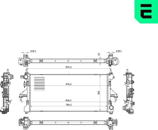 ERA 673492 Radiator, motorkjøling