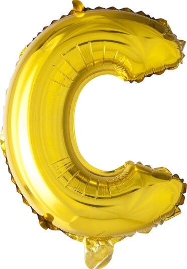 Bokstaven C Gullfarget JUMBO Folieballong 102 cm Bokstaven C Gullfarget JUMBO Folieballong 102 cm