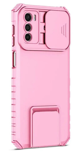 EIDERWOOD Motorola Moto G42 Håndverker Deksel m. Kickstand & Cam Slider - Pink