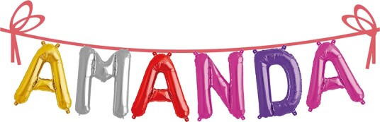 Ballonggirlander Folie Navn - Amanda