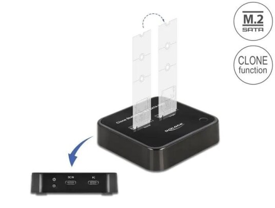 DeLOCK M.2 Docking Station for 2 x M.2 SATA SSD with Clone function DeLOCK M.2 Docking Station for 2 x M.2 SATA SSD with Clone function