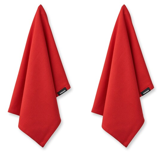 Humdakin Organic Kjøkkenhåndkle 2 pk Rushing Red