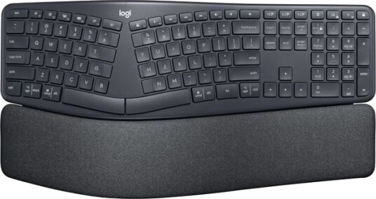 Logitech ERGO K860 Ergonomisk Trådløs Tastatur med Håndleddstøtte - Grafitt