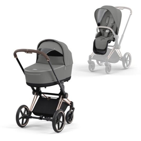 Komplett barnevogn Cybex e-Priam Rose Gold/Soho Grey