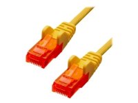 ProXtend - Koblingskabel - RJ-45 (hann) til RJ-45 (hann) - 7 m - 5 mm - UTP - CAT 6 - IEEE 802.3af - med støvel, uten hindringer, flertrådet - gul