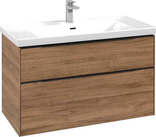 Villeroy & Boch  Subway 3.0 Servantskap m/2 skuffer 973x576x478 mm Kansas Eik