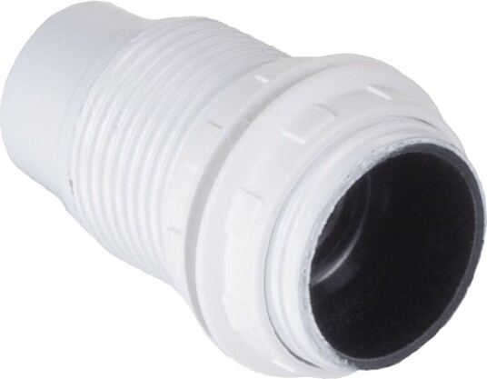 Lampeholder E14 m/ring hvit. Lampeholder E14 m/ring hvit.