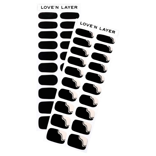 Love"n Layer Mix Solid & Swirl ​Night Black​