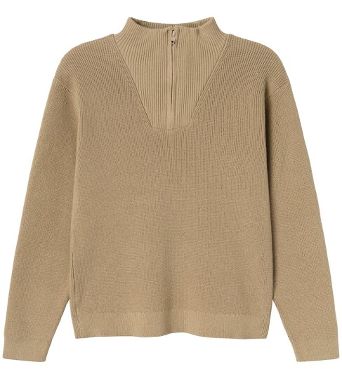Name It Nesolle genser med halfzip - weathered teak Name It Nesolle genser med halfzip - weathered teak