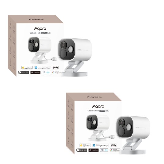 Aqara Camera Hub G5 Pro 4MP 2.6K Overvåkningskamera PoE Hvit