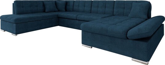 Zumar Sofa med Sjeselong og Divan 4 seter Blå