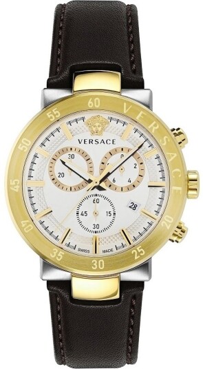 Versace Herreklokke VEPY00220 Urban Mystique Gullfarget/Lær Ø43 mm Versace Herreklokke VEPY00220 Urban Mystique Gullfarget/Lær Ø43 mm