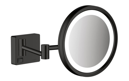 Hansgrohe AddStoris kosmetikkspeil, LED-lys, matt sort Hansgrohe AddStoris kosmetikkspeil, LED-lys, matt sort