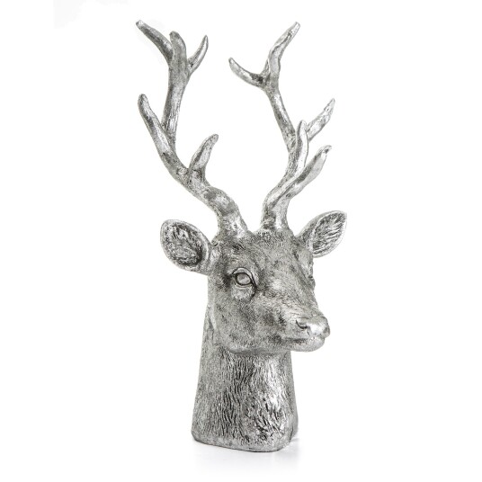 Dekorfigur Lodge reinsdyrhode sølv 22 cm