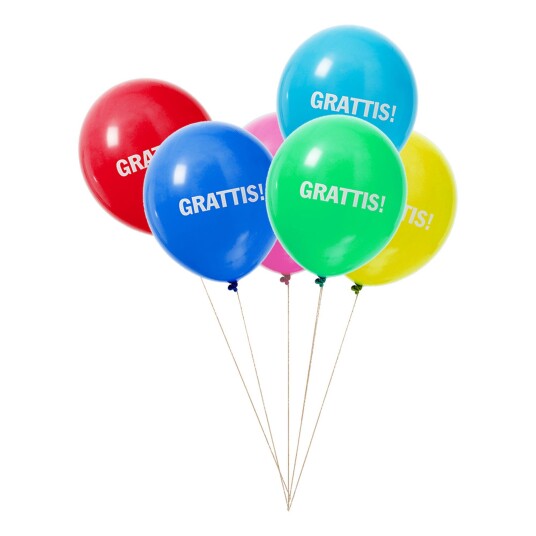 Hisab/Joker Company AB Ballonger Gratulerer - 8-pakning