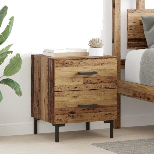  Nattbordskap Gammelt tre 40 x 35 x 47,5 cm Konstruert tre