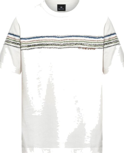 PS Paul Smith Mens Reg Fit T Shirt Stripe 02_OFF WHITE XL PS Paul Smith Mens Reg Fit T Shirt Stripe 02_OFF WHITE XL