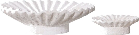 House Nordic Iben - Candle Holder, Cement, White, Set Of 2 - White - 7.3X21.5X21.5CM House Nordic Iben - Candle Holder, Cement, White, Set Of 2 - White - 7.3X21.5X21.5CM
