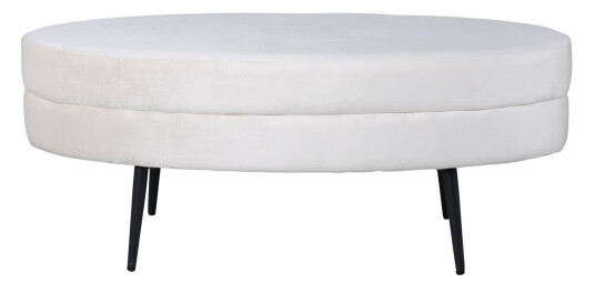 Otto puff, fotskammel velour offwhite.