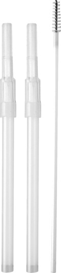 Bambino Snack N Sip Soft Straws - Grey - S