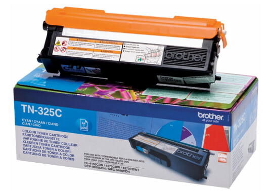Brother TN 325 C Toner - Original - Cyan 3500 sider