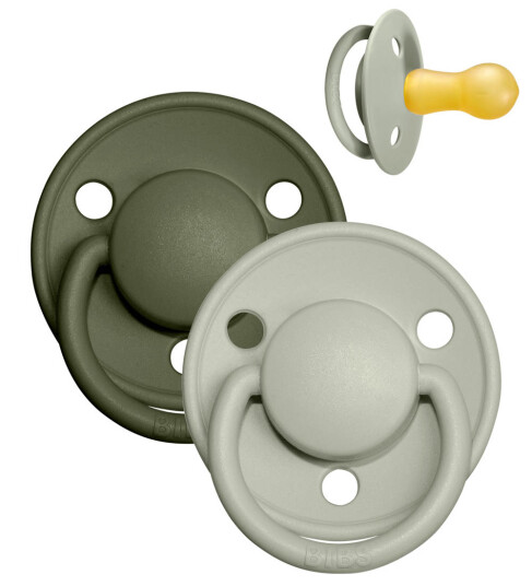BIBS® Green Smokk De Lux Sage/Hunter fra 6 måneder, 2 stk.