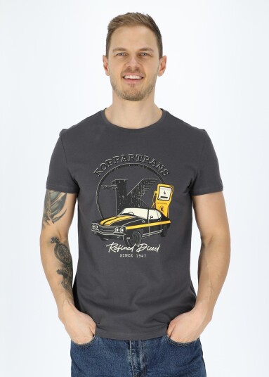 Koppartrans Car Logo Tee Charcoal M T Shirts Koppartrans Car Logo Tee Charcoal M T Shirts