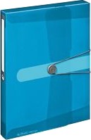 Herlitz 11206141 A4 Polypropylen Pp Blå Gjennomsiktig Landskap/Portrett 4 Mm Elastisk Bånd