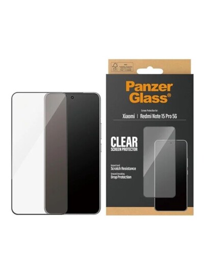 PanzerGlass Skjermbeskytter til Xiaomi Redmi Note 15 Pro 5G - Ultra Wide Fit