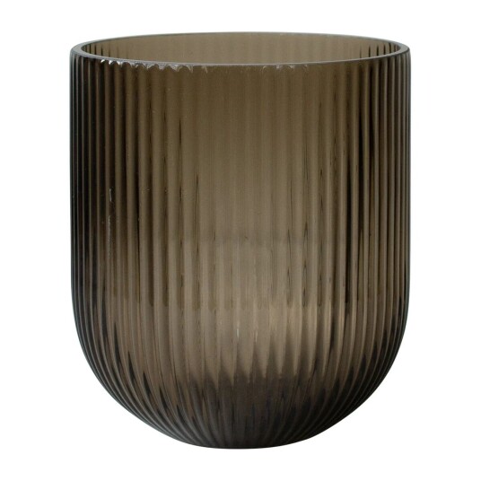 DBKD Simple Stripe glassvase brown Medium DBKD Simple Stripe glassvase brown Medium
