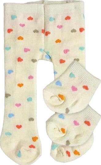 Heless 5771 Dukkeklær med Sokker passer 28-35 cm dukker fra 3 år Beige