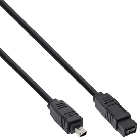 Inline 1394B Firewire 400 til 800 Kabel 1 M, 9/4 Pins, Sort Inline 1394B Firewire 400 til 800 Kabel 1 M, 9/4 Pins, Sort