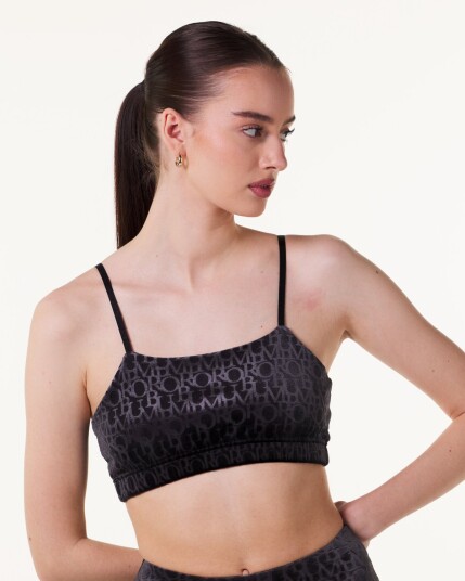 Bumpro Logomania Velour Bralette Black - L