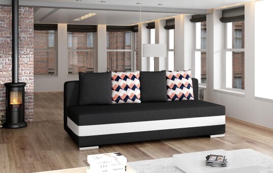Karolez Sovesofa Svart/Hvit