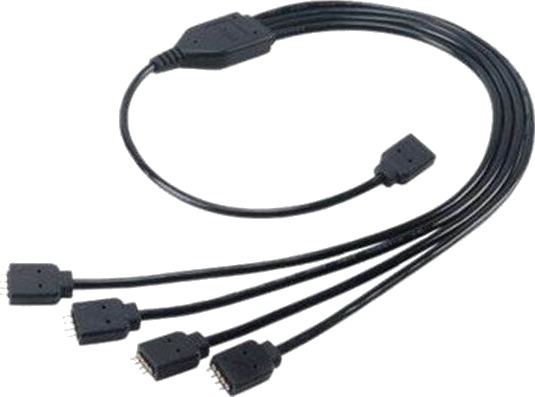 Akasa 50 cm 4-pin RGB LED splitter - svart Akasa 50 cm 4-pin RGB LED splitter - svart