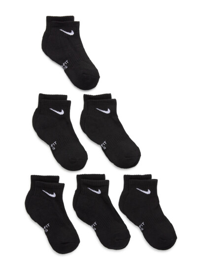 Nike 6Q 6Pk Quarter Sock Black ONE SIZE